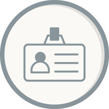 ID kart simgesi vektör illüstrasyonu 