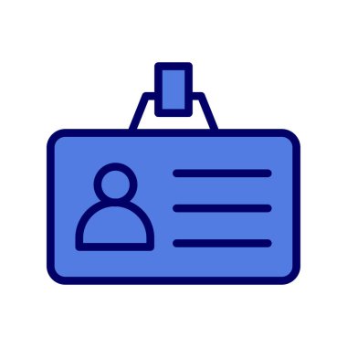 ID kart simgesi vektör illüstrasyonu 