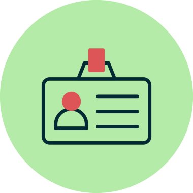 ID kart simgesi vektör illüstrasyonu 