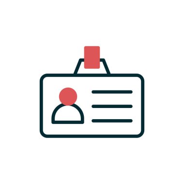 ID kart simgesi vektör illüstrasyonu 