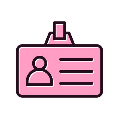 ID kart simgesi vektör illüstrasyonu 