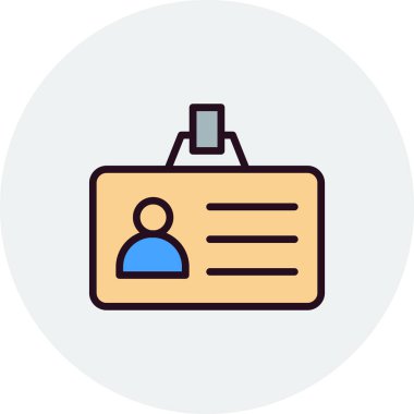 ID kart simgesi vektör illüstrasyonu 