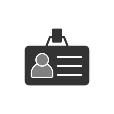 ID kart simgesi vektör illüstrasyonu 