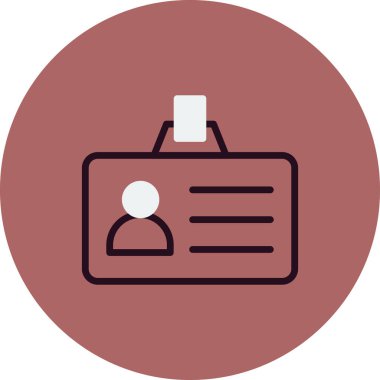 ID kart simgesi vektör illüstrasyonu 