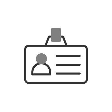 ID kart simgesi vektör illüstrasyonu 