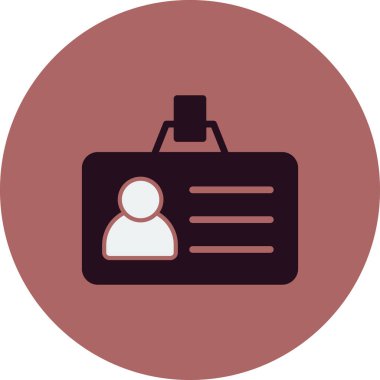 ID kart simgesi vektör illüstrasyonu 