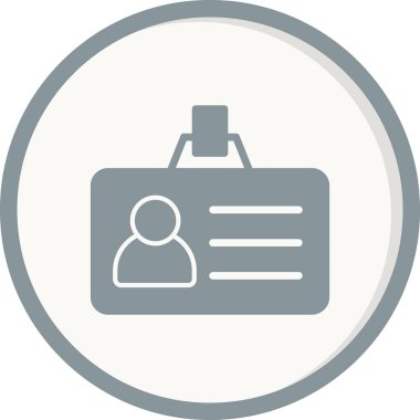 ID kart simgesi vektör illüstrasyonu 
