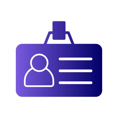 ID kart simgesi vektör illüstrasyonu 