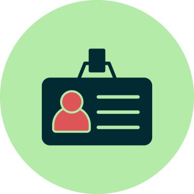 ID kart simgesi vektör illüstrasyonu 