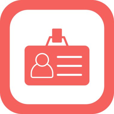 ID kart simgesi vektör illüstrasyonu 