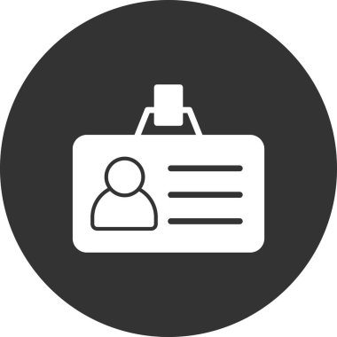 ID kart simgesi vektör illüstrasyonu 