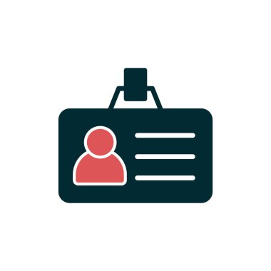 ID kart simgesi vektör illüstrasyonu 