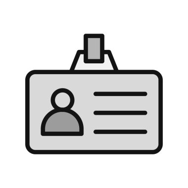 ID kart simgesi vektör illüstrasyonu 