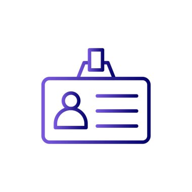 ID kart simgesi vektör illüstrasyonu 