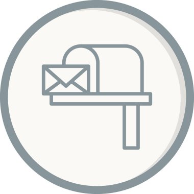 Posta kutusu. Web simgesi basit tasarım 