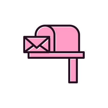 Posta kutusu. Web simgesi basit tasarım 