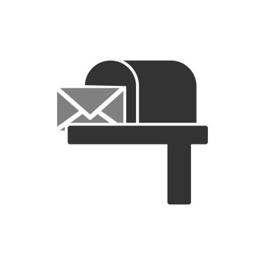 Posta kutusu. Web simgesi basit tasarım 