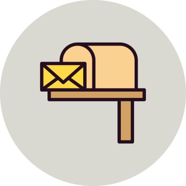 Posta kutusu. Web simgesi basit tasarım 