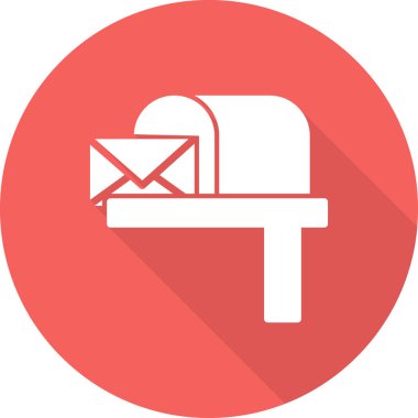 Posta kutusu. Web simgesi basit tasarım 