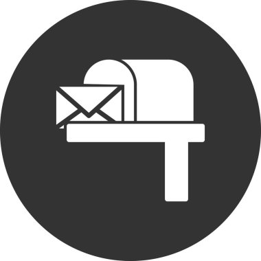 Posta kutusu. Web simgesi basit tasarım 