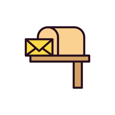 Posta kutusu. Web simgesi basit tasarım 