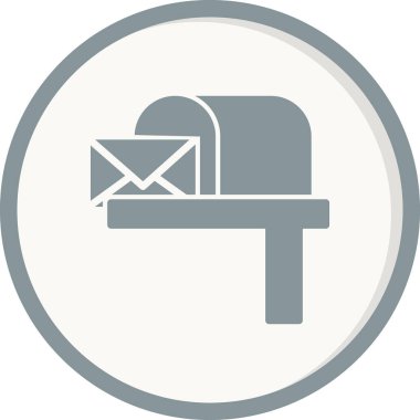 Posta kutusu. Web simgesi basit tasarım 