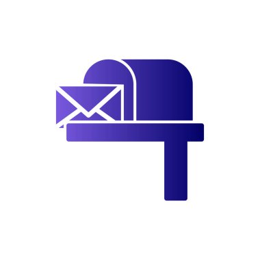 Posta kutusu. Web simgesi basit tasarım 