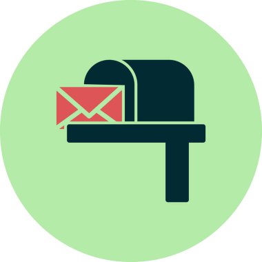 Posta kutusu. Web simgesi basit tasarım 