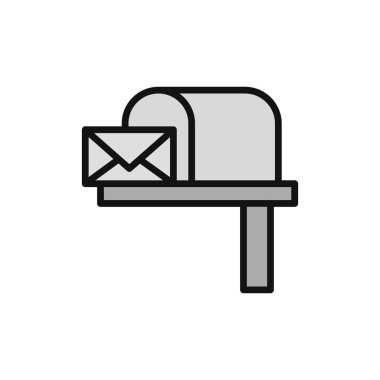 Posta kutusu. Web simgesi basit tasarım 