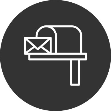 Posta kutusu. Web simgesi basit tasarım 