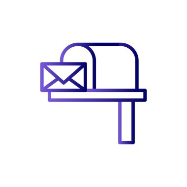 Posta kutusu. Web simgesi basit tasarım 