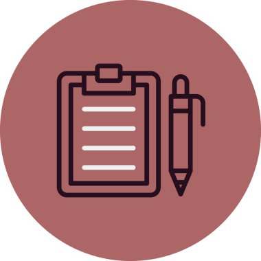 Not defteri simgesi, basit vektör çizim