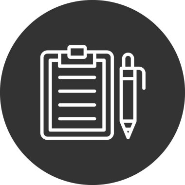 Not defteri simgesi, basit vektör çizim