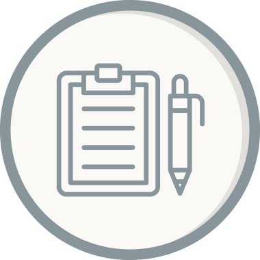 Not defteri simgesi, basit vektör çizim