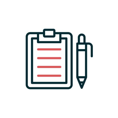 Not defteri simgesi, basit vektör çizim