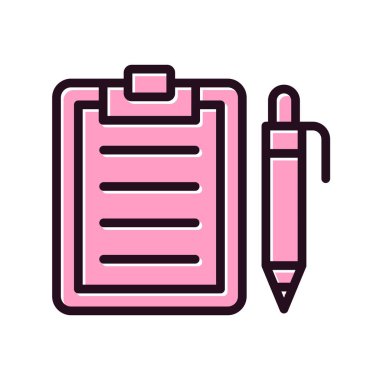 Not defteri simgesi, basit vektör çizim