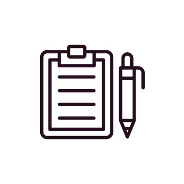 Not defteri simgesi, basit vektör çizim