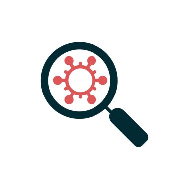 Büyüteç simgesi beyaz arkaplanda izole edilmiş. arama optimizasyon sembolü. Simgeleri daire düğmelerine ayır. vektör illüstrasyonu