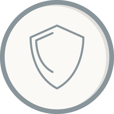 kalkan vektör çizim çizgisi simgesi