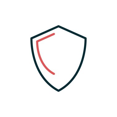 kalkan vektör çizim çizgisi simgesi