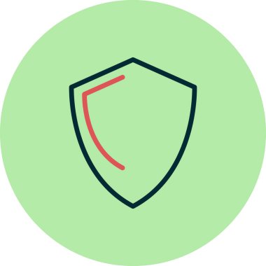 kalkan vektör çizim çizgisi simgesi