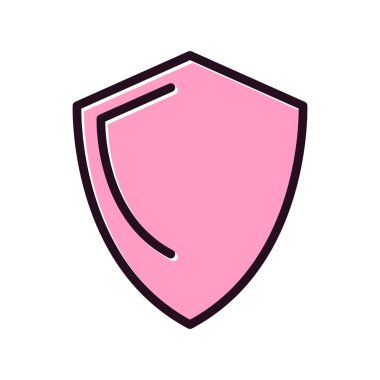 kalkan vektör çizim çizgisi simgesi