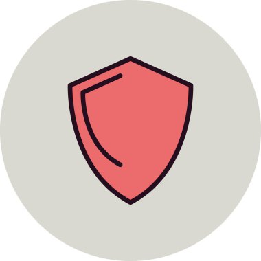 kalkan vektör çizim çizgisi simgesi