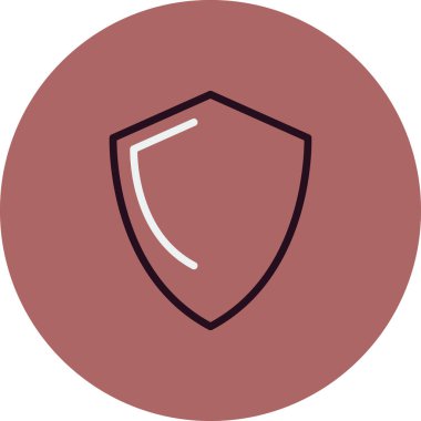 kalkan vektör çizim çizgisi simgesi