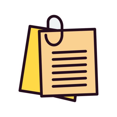 Notlar, basit vektör illüstrasyon tasarımı