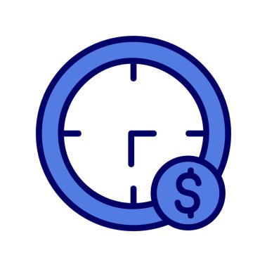 zaman vektörü ince çizgi simgesi