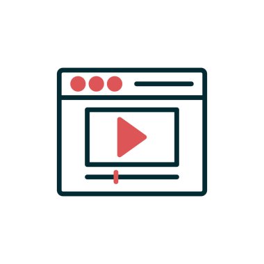 video oynatıcı simge vektör illüstrasyon tasarımı