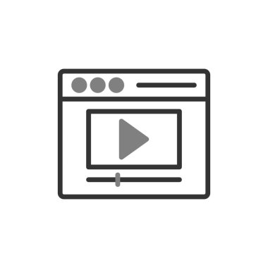 video oynatıcı simge vektör illüstrasyon tasarımı