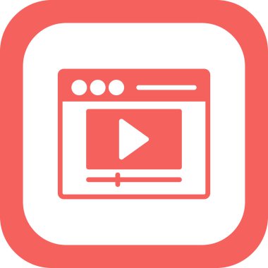 video simgesi vektör illüstrasyonu