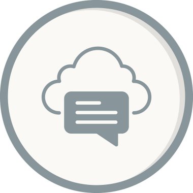 Bulut. Web simgesi basit tasarım